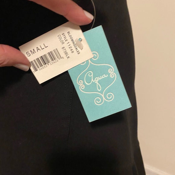 Aqua black skirt with flounced back hem. Size S - Picture 5 of 5